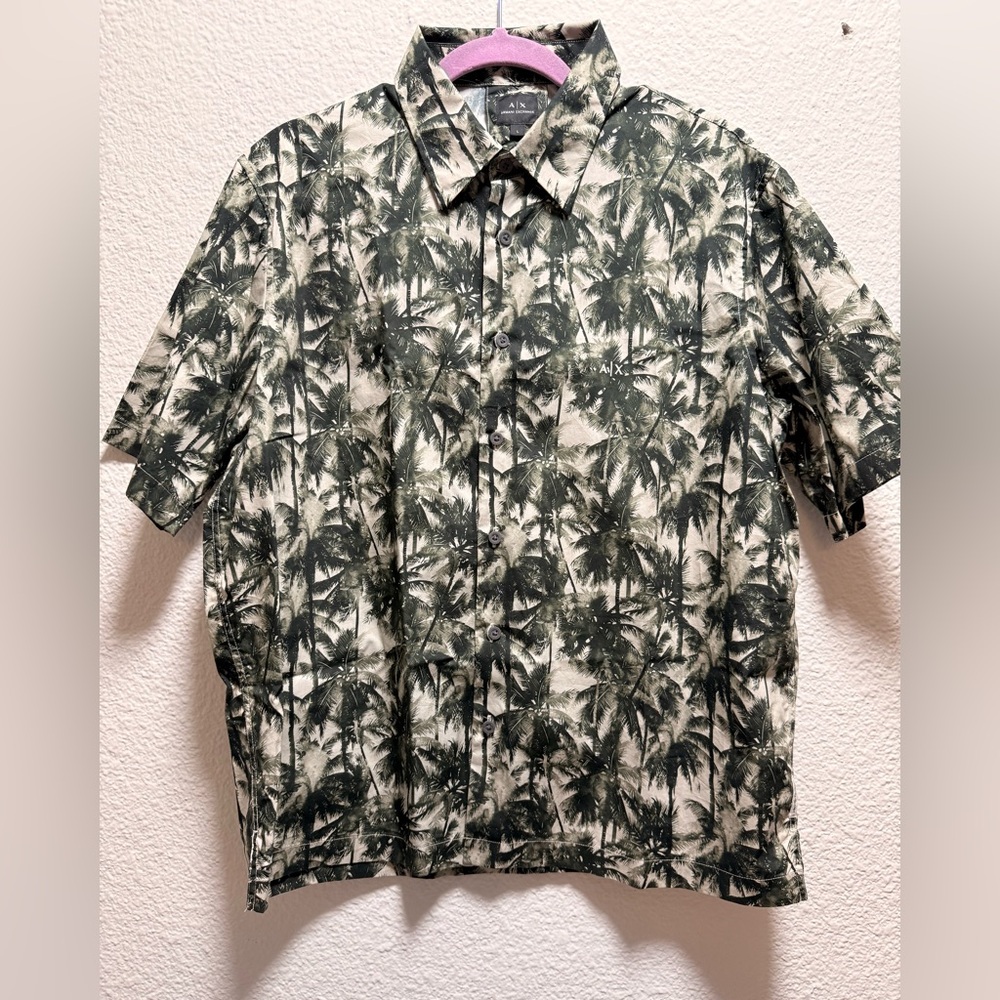 Armani Exchange Tropical Palm Men's Shirt